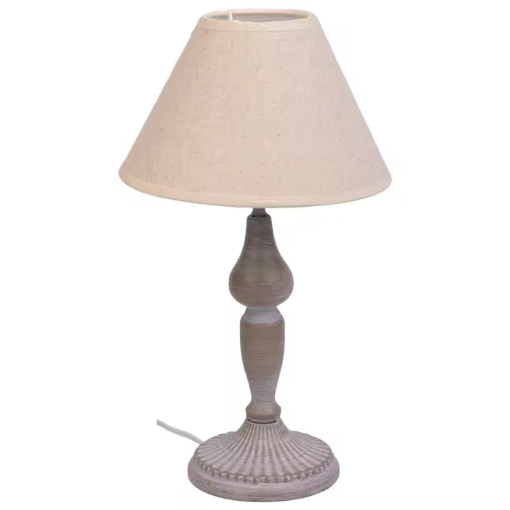 WANDERLUST DECO Lámpara de Mesa Gris 20x20x34h Cm - Estilo Moderno | Iluminación Versátil | Ahorro de Espacio - 1