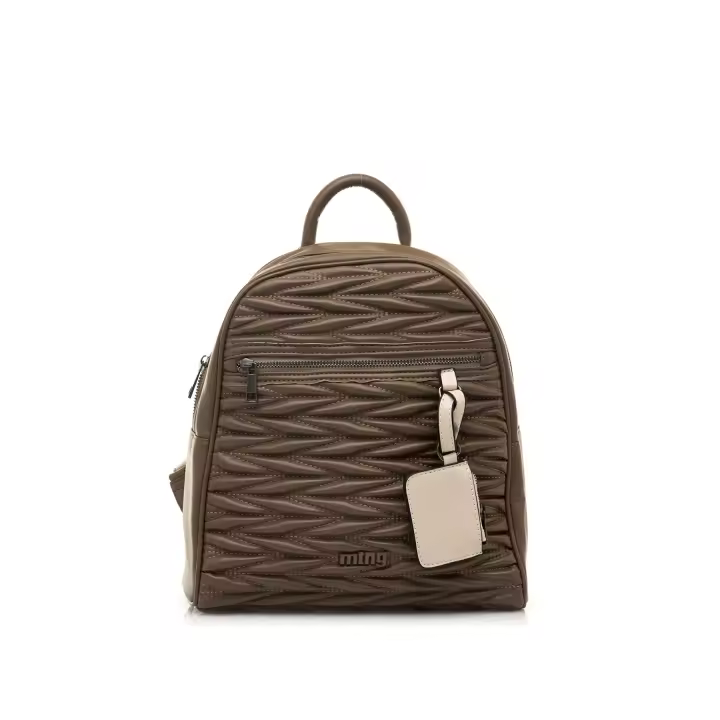 mochilas mujer priya marron con cierre cremallera - 1