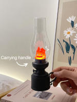 Lámpara De Mesa Calcifer Sin Flama Para La Noche Decorativa Anime Retro De Halloween Candelabro Keroseno Para Dormitorio - details 4