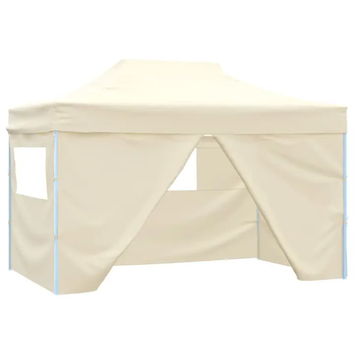vidaXL Carpa Jardín Plegable Pop-up 4 Paredes Acero Tela 3x4,5 m Cenador Color Antracita,  Azul,  Crema y mas - 1