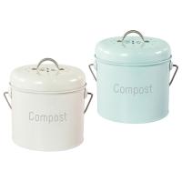 Caddy De Compost Para Cocina 3L Con Tapa Y Asa a Prueba De Oxidación Para Residuos De Alimentos Ecológico De Farmhouse - details 3