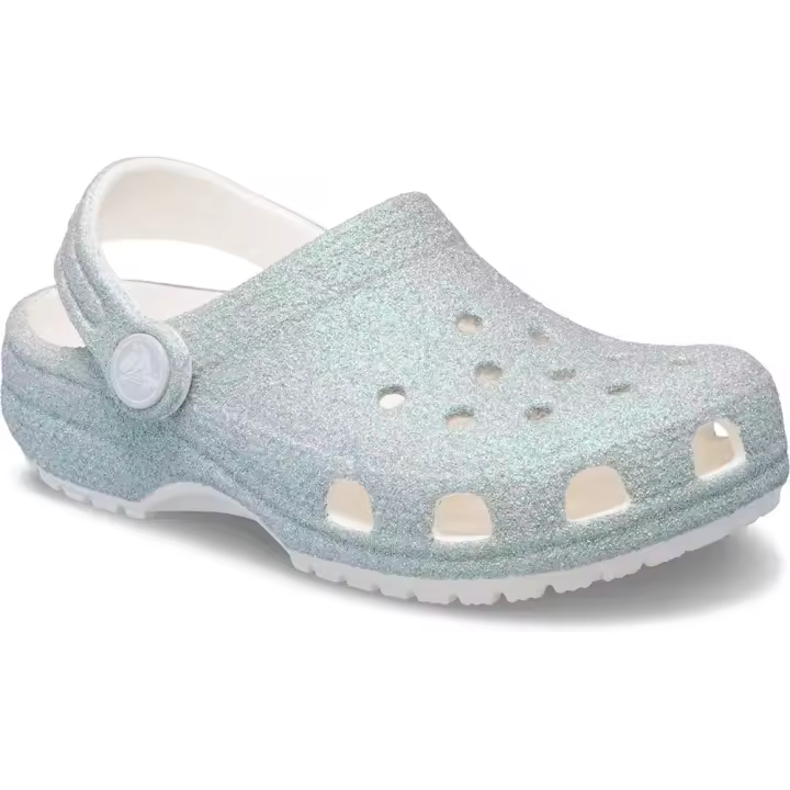 Crocs Zuecos Classic Iridescent Glitter Azul,Gris Unisex - 1