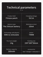 Estimulador De Músculos Abdominales EMS Entrenador De Fitness USB Equipo De Masaje Y Relajación Para El Cuerpo Material ABS & TPR - details 4