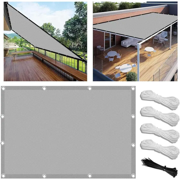 Toldo Vela de Sombra 3 metros cuadrados Rectangular Impermeable Toldos Exterior Terraza Protección Rayos UV Resistente al Desgarro para Terraza Balcon Patio Exteriores Jardín con Ojales y Cuerdas de Fijación - 1