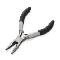 Aguja Curva Mini Tijeras De Acero De Carbono Alto Durable Negra Para Bricolaje Joyería Con Nariz Aislada Herramienta Metálica Para Joyería - details 5