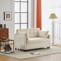 [Sofá Cama con función de Cama] sofá Doble, sofá Cama Doble, respaldo ajustable, Vestido de chenilla, espuma de Alta densidad, sofá de salón, sofá con función de Cama - details 1