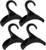Ganchos para bolsos - Ganchos para carteras - Ganchos para bolsos de armario de mujer - 4 ganchos de plástico para bolsos - Negros - details 0