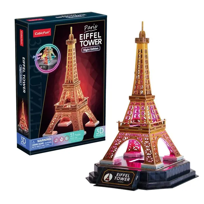 Puzzle 3d Nigth Edition Puzle Torre Eiffel Led (WorldBrands 803414) - 1