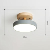 Lámpara De Techo LED En Madera Creativa Para Dormitorio Sala De Estar Pasillo Restaurante Iluminación Decorativa AC220V Instalación Fija - details 5