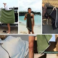 Toalla De Baño Multifuncional Al Aire Libre Con Imán Coral Poliéster Secado Rápido Toalla De Playa De Fibra Toalla De Baño - details 3