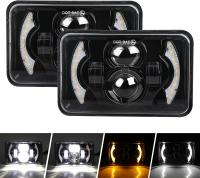NLpearl Faros LED Para Coche 4"x6" Con Medio De Alta Y Baja Y DRL Amarillo Blanco Para H4651 H4652 H4656 H4666 Conversión De Camión off Road - details 0