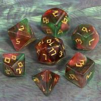 Juego De Dados Poliedros DND 7 Piezas Acrílico Colores Mezclados Y Brillo Juegos De Mesa RPG Souvenir Entretenimiento - details 10