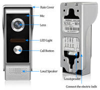 Nueva Intercomunicador De Puerta Con Cámara De Video Exterior Sistema Wired Visión Nocturna Infrarroja 700TVL Impermeable Para Casa Apartamento - details 5