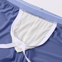 Shorts De Verano Para Hombre En Malla De Seda Helada 3PCS/1PCS Ropa Interior Casual Deporte Y Fitness Cintura Baja Estilo Regular - details 6
