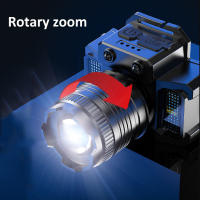 Linterna Frontal Recargable 2000mah LED Super Brillante T51 Inducción Luz De Escenario Impermeable Para Camping Y Trabajo - details 2