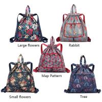 Mochila Plegable Para Mujer Impermeable Y Antirrobo De Gran Capacidad Ultraligera Bolsa De Compras Con Cordón Estilo Deportivo Y Yoga - details 5
