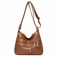Bolso De Hombro Para Mujer 2023 Nueva Moda En Cuero PU Color Sólido Gran Capacidad Bolso Cruzado Multi-Nivel Estilo Clásico - details 12