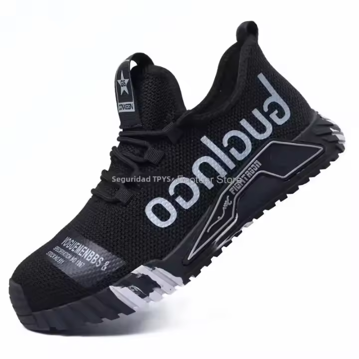 Zapatos De Seguridad Para Hombres Indestructibles Transpirables Con Punta De Acero Antipinchazos Y Respirables Para Trabajo - 1