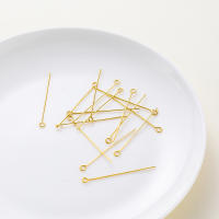 100pcs Alfileres De Cabeza Redonda Pintados De Oro 14K 18K 16-50mm Para Fabricación De Joyas Encuentros De Metal De Cobre Planos Con Ojo Suministros Para DIY - details 17