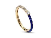 PANDORA ME Anillo con enpasa pavé y Azul Chapado en oro de 14 Quilates con circonitas cúbinas transparentes, Comes con embalaje de Caja de Giunte original. - details 1