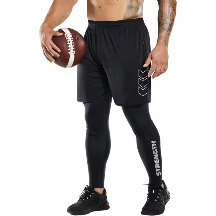 Pantalones De Entrenamiento Deportivos Para Hombre Secado Rápido Leggings De Correr Gimnasio Compresión Pantalones De Ejercicio - 1