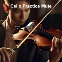 Mudo De Cello De Metal Para Practicar a Late Night Partes De Repuesto Para Instrumento Musical Tamaño 1/4 Ideal Para La Práctica Nocturna Del Cello - details 1