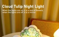 Lámpara De Noche Creativa En Espejo Con Tulipán DIY Regalo De San Valentín Iluminación Glowing Mirror Ornamento De Flor De Tulipán Luz Nocturna Del Mar - details 0