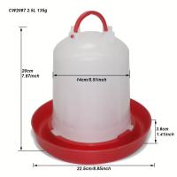Juego De 2 Piezas Tazón De Alimentación Para Peces 2kg Y Cubo De Agua 2.5L Para Cría De Pollos En Granjas Equipamiento De Alimentación Y Cría De Pollos - details 4