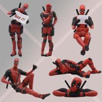 Figura De Acción Deadpool 8cm Decoración De Escritorio Divertida Y Bonita Para Coche O Oficina Juguete De Modelo X-MAN Unisex - details 0