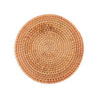 Mantelera Redonda De Rotura Hecha a Mano En Rattan Para Cocina Y Ceremonia Del Té Accesorios De Cocina Aislantes De Alta Calidad - details 0