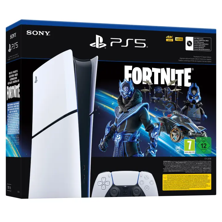 PLAYSTATION 5 SLIM CON PACK FORTNITE COBALT STAR Y 1.00 PAVOS ELIGE MODELO CON O SIN LECTOR DE DISCOS VERSIÓN ESPAÑOLA - 1