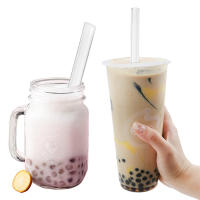 Juego De Pajillas De Vidrio Borosilicato Resistente Al Calor Reutilizable Con Cepillo Para Té De Burbujas Smoothies Y Cocktails Accesorios De Barra - details 10