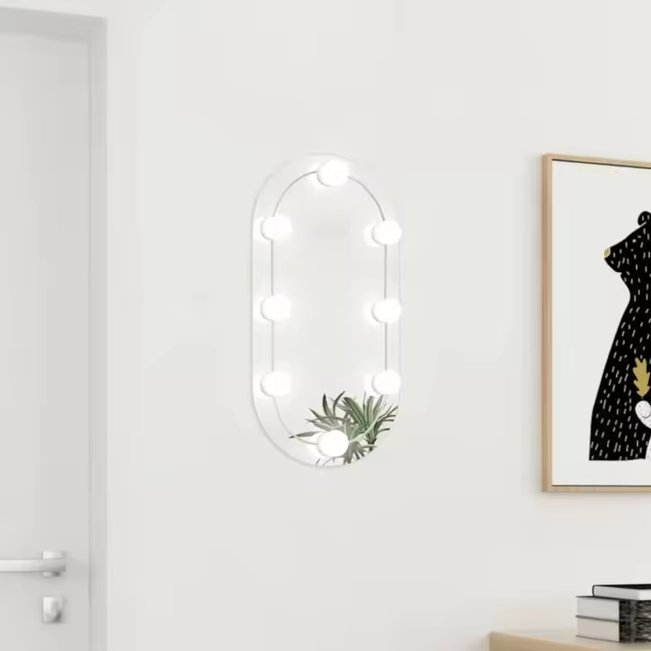 vidaXL Espejo con Luces LED Vidrio Ovalado Tocador Maquillaje Baño Dimensiones 40 x 20 cm,  15 x 40 cm,  20 x 50 cm y mas - 1
