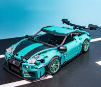 Bloques De Construcción Técnicos Nissaned GTR 1001PCS Vehículo Deportivo De Carreras Para Niños Y Adultos Regalo Ideal Para Cumpleaños Y Navidad - details 11