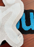 Carpetas Geométricas Azules Con Punto Irregular Alfombra Para Dormitorio Y Sala De Estar Resistentes Al Desvanecimiento Antideslizantes Decoración Aestética Para El Hogar Alfombrilla Para Piezas De Dormir - details 5