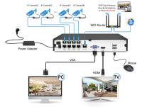 Cámara IP 4K 8MP Exterior POE H.265 Onvif Metal Bullet CCTV Vigilancia Nocturna En Color Cámara De Seguridad Para Hogar Con Audio - details 10