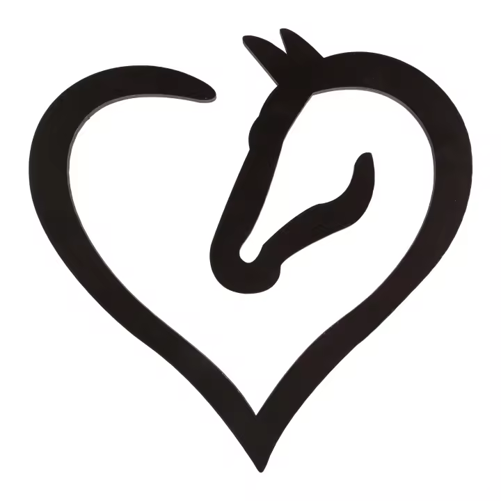 Arte de pared de madera colgante de corazón de caballo de amor, decoración del hogar, escultura de letrero de pared de corazón de caballo, decoración de boda para el hogar - 1