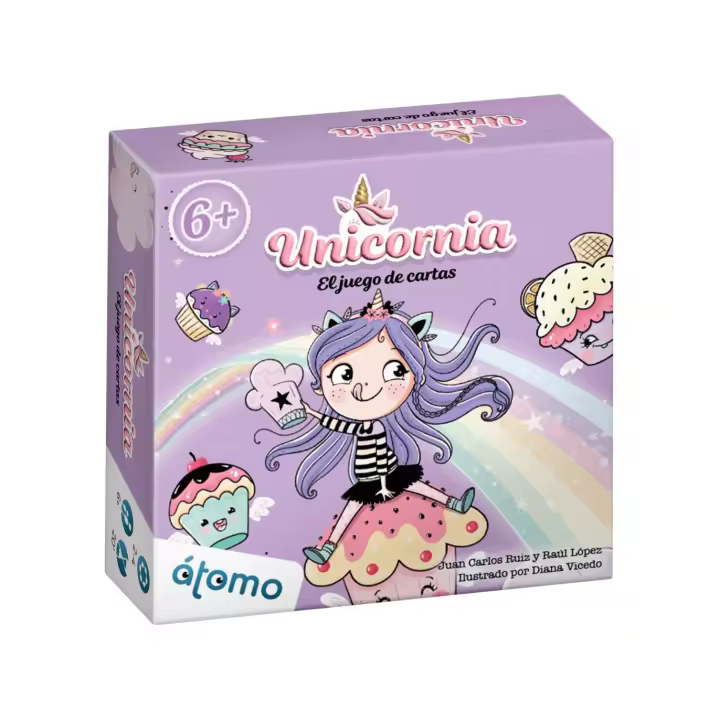 Nuevo juego de cartas Unicornia de Átomo Games - Para horas de diversión en familia - Juego de mesa para niños y adultos - Tradicional juego de mesa de la categoría Juguetes y Juegos > Juegos de Mesa - 1