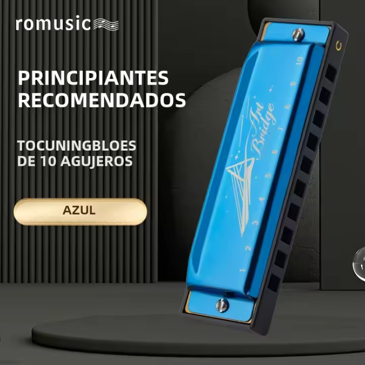 Harmonica Blues De 10 Agujeros En Clave C Con Estuche Diatónica Para Jugador Profesional Principiante Estudiantes Regalos Para Adultos - 1