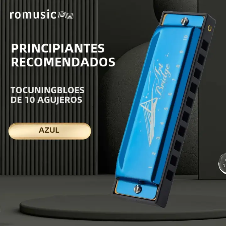 Harmonica Blues De 10 Agujeros En Clave C Con Estuche Diatónica Para Jugador Profesional Principiante Estudiantes Regalos Para Adultos - 1