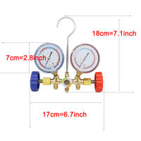 Medidor de Presión de Aire Acondicionado R134a con Manguera y Gancho Herramienta Diagnóstico 3 Way AC para Freon R12 R22 R404A R134a - details 2