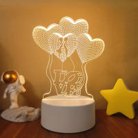Lámpara De Noche LED Romántica En Forma De Balón Corazón Acrylic Regalo Para La Mujer En Día De San Valentín Decorativa Para Mesa - details 7