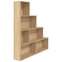 vidaXL Estantería madera contrachapada 155x24x160cm Blanco, Negro, Roble Sonoma Mueble Almacenaje Estantería para Oficina, Estudio, Dormitorio Estantería/Librería/ mueble de Almacenamiento - details 2
