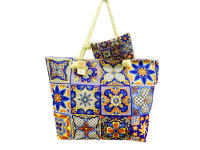 MEJORADA Bolso de Playa Grande con Estampado Multicolor y Monedero - details 4