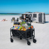 S7 STAR Carrito Plegable con Ruedas, Carrito Multiusos Ideal Playa, Compra, Jardín o Camping, Carro Playa Transporte Mango Ajustable, Carreta Multiuso con Bolsa de Cubierta 5in / 8in, Transporte Todoterreno de Herramientas - details 5