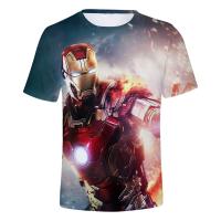 Camiseta Disney Iron Man 3D Cartoon Anime Streetwear Casual Oversized Para Hombres Mujeres Niños Chicos Y Niñas - details 1