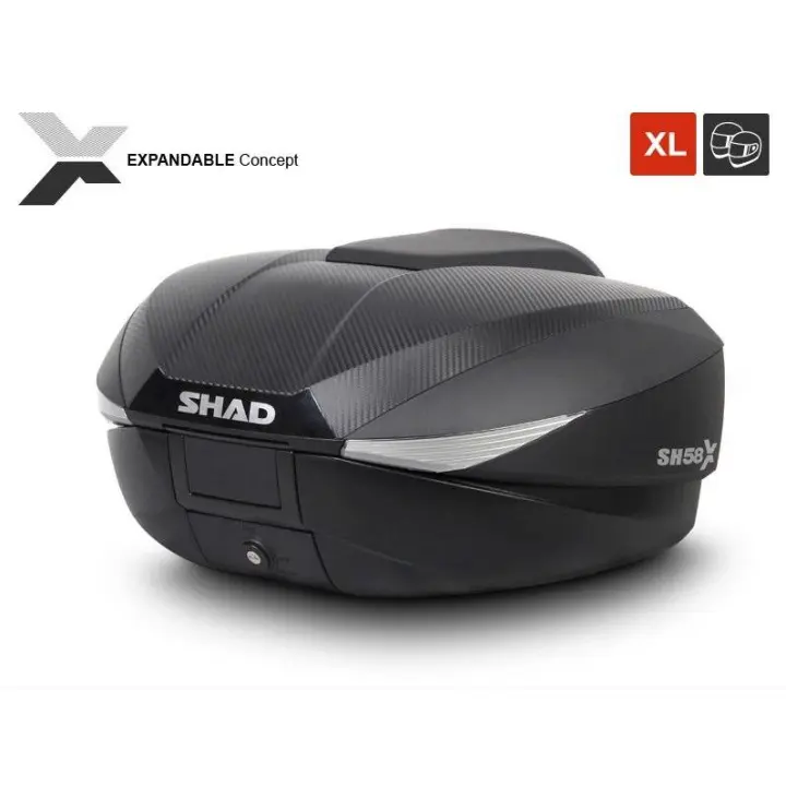 Shad Baul Sh58x Extensible Tapa Carbono 46/58l New   Ce U - 1