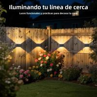 Solar Wall Sconce 3000K Luz Blanca Cálida Para Exterior Ángulo De Choque Superior E Inferior Luz Solar Para Jardín Porche Camino Garage - details 14