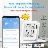 Sensor De Temperatura Inteligente WiFi Tuya Con Pantalla LCD Y Retroiluminación Sensibilidad Infrarroja USB Para Asistente Doméstico Alexa - details 4