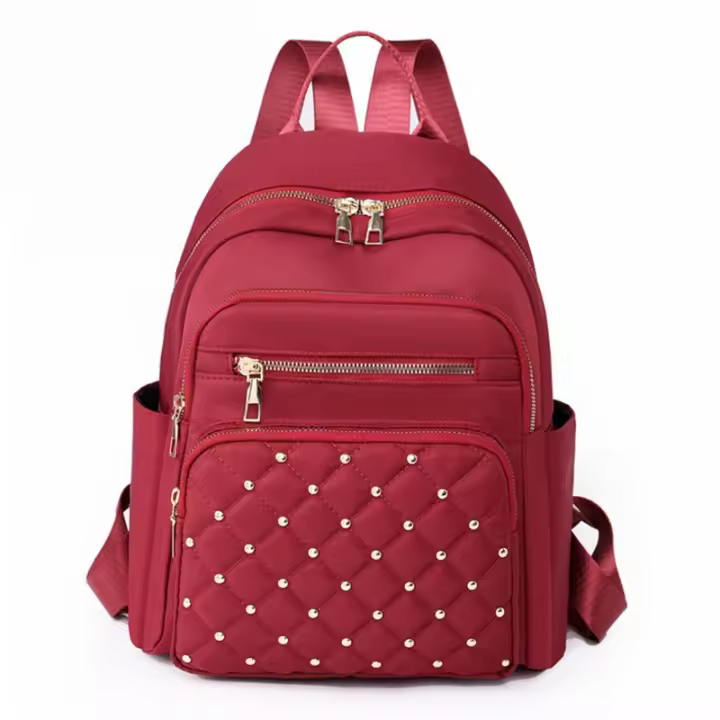 Mochila Vintage Clásica De Nylon Para Mujer Bolsa De Viaje Casual Solida Gran Capacidad Para Escuela Y Universidad Mochila Para Niñas - 1